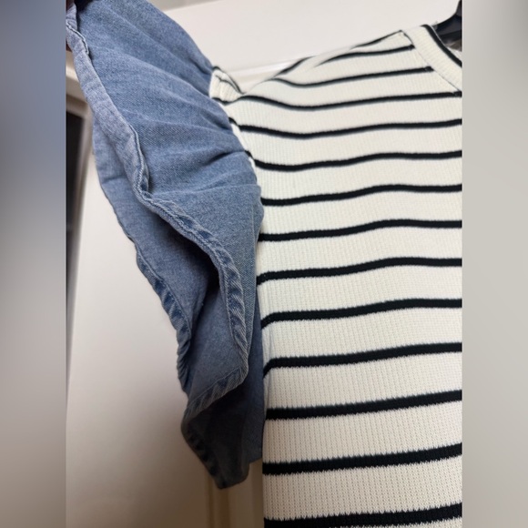 Easel Expected Beauty Cream Striped Dress - Picture 10 of 11